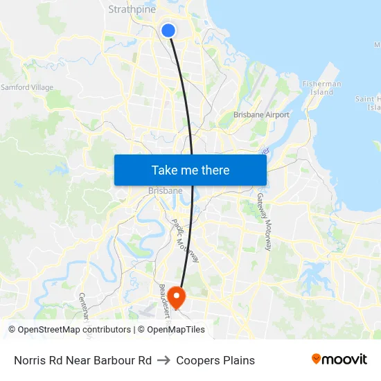 Norris Rd Near Barbour Rd to Coopers Plains map