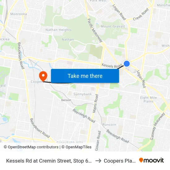 Kessels Rd at Cremin Street, Stop 60/45 to Coopers Plains map