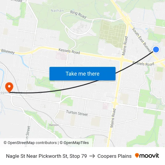 Nagle St Near Pickworth St, Stop 79 to Coopers Plains map