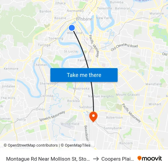 Montague Rd Near Mollison St, Stop 6 to Coopers Plains map