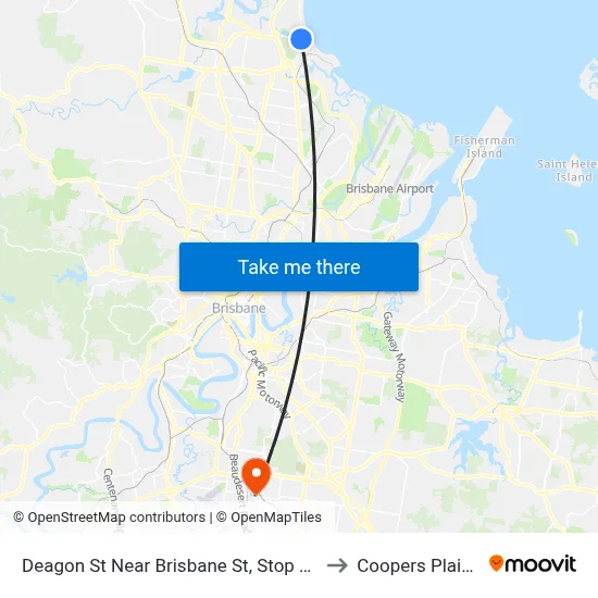 Deagon St Near Brisbane St, Stop 37 to Coopers Plains map