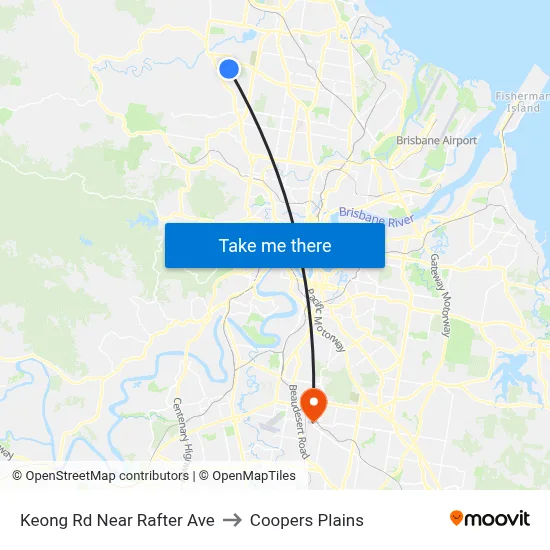 Keong Rd Near Rafter Ave to Coopers Plains map