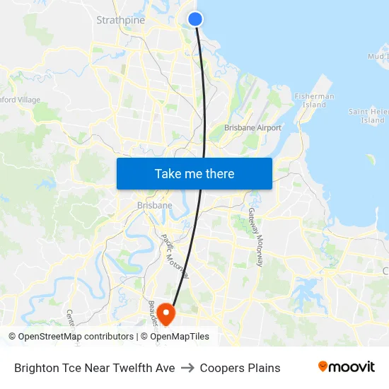 Brighton Tce Near Twelfth Ave to Coopers Plains map