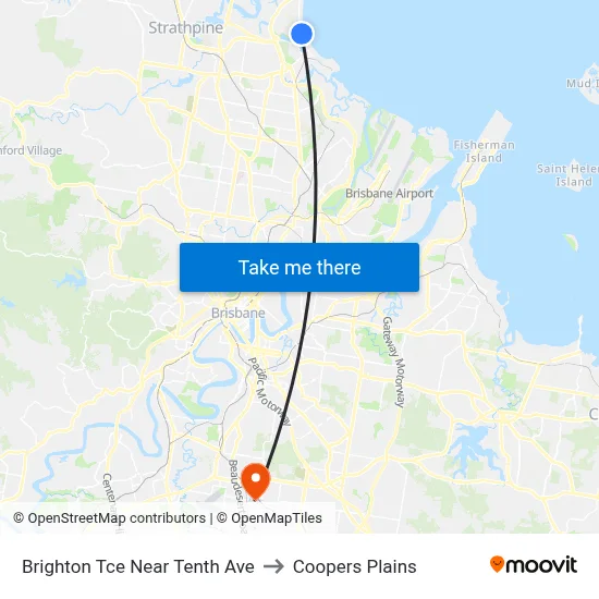 Brighton Tce Near Tenth Ave to Coopers Plains map