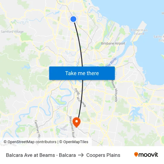 Balcara Ave at Beams - Balcara to Coopers Plains map