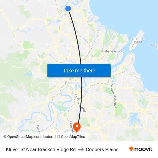 Kluver St Near Bracken Ridge Rd to Coopers Plains map