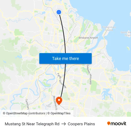 Mustang St Near Telegraph Rd to Coopers Plains map