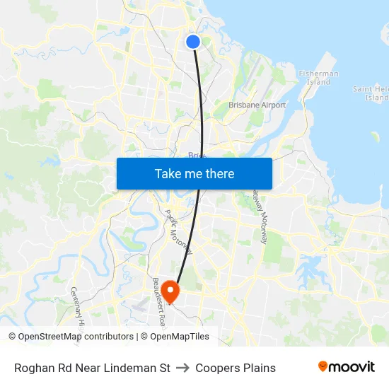 Roghan Rd Near Lindeman St to Coopers Plains map