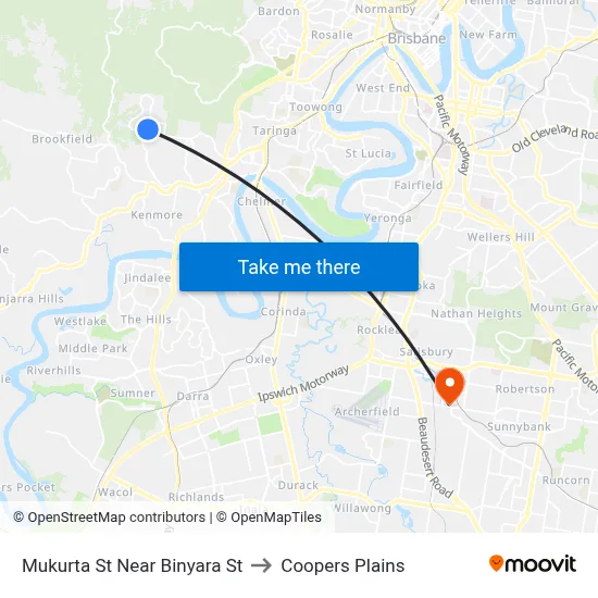 Mukurta St Near Binyara St to Coopers Plains map