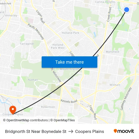 Bridgnorth St Near Boynedale St to Coopers Plains map
