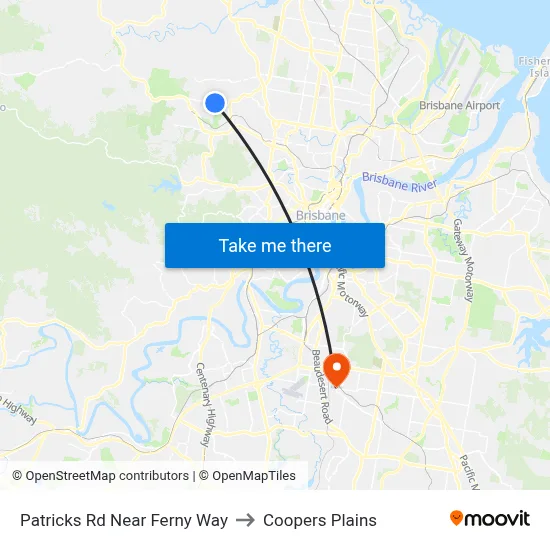 Patricks Rd Near Ferny Way to Coopers Plains map