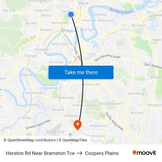 Herston Rd Near Bramston Tce to Coopers Plains map