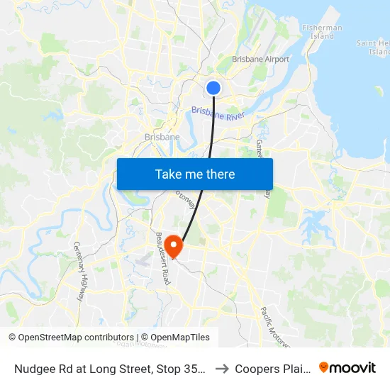 Nudgee Rd at Long Street, Stop 35/45 to Coopers Plains map
