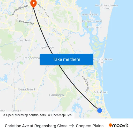 Christine Ave at Regensberg Close to Coopers Plains map