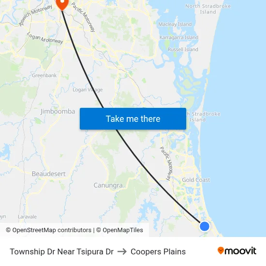 Township Dr Near Tsipura Dr to Coopers Plains map
