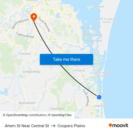 Ahern St Near Central St to Coopers Plains map