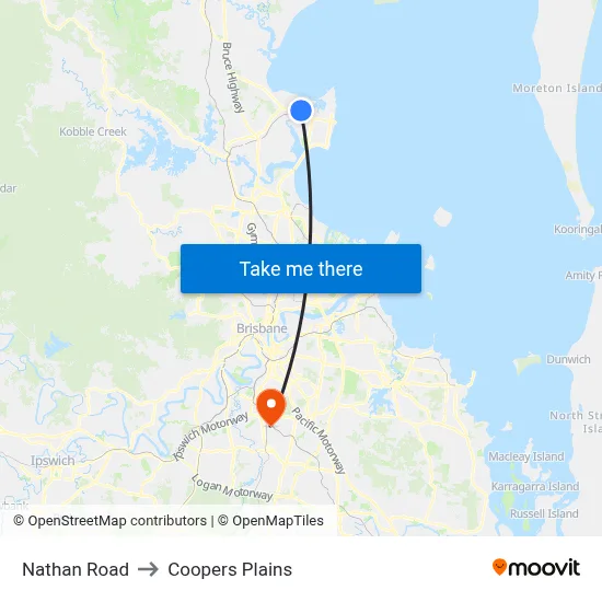 Nathan Road to Coopers Plains map