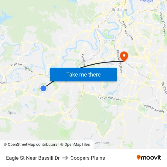 Eagle St Near Bassili Dr to Coopers Plains map