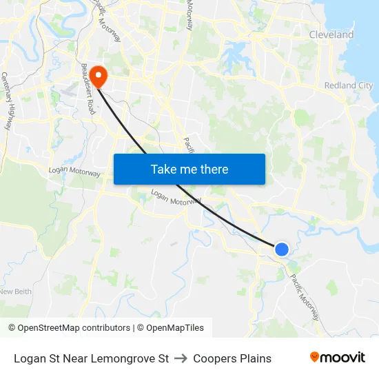 Logan St Near Lemongrove St to Coopers Plains map