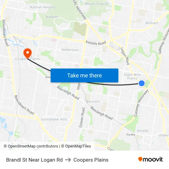 Brandl St Near Logan Rd to Coopers Plains map