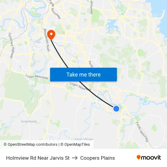 Holmview Rd Near Jarvis St to Coopers Plains map