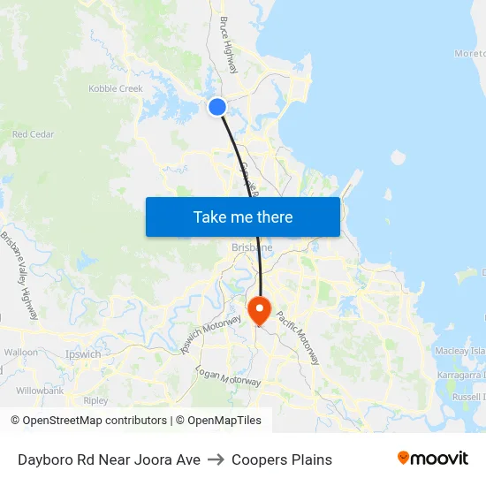 Dayboro Rd Near Joora Ave to Coopers Plains map