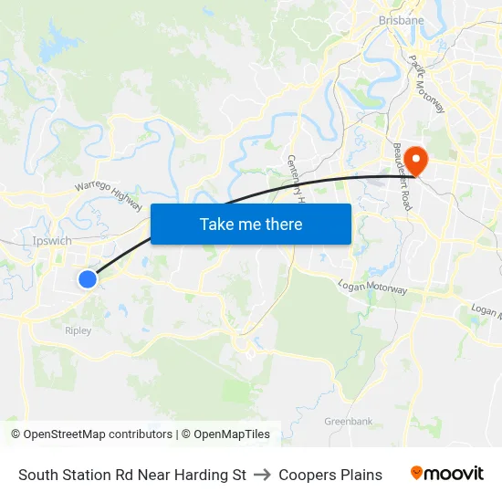 South Station Rd Near Harding St to Coopers Plains map