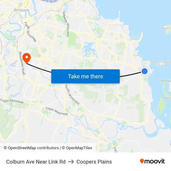 Colburn Ave Near Link Rd to Coopers Plains map