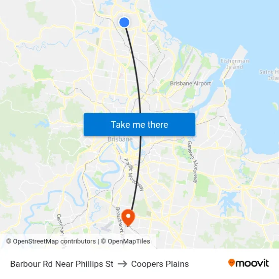 Barbour Rd Near Phillips St to Coopers Plains map