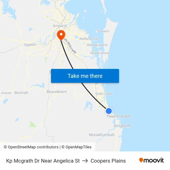 Kp Mcgrath Dr Near Angelica St to Coopers Plains map