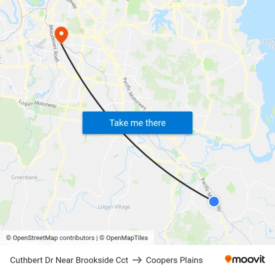 Cuthbert Dr Near Brookside Cct to Coopers Plains map