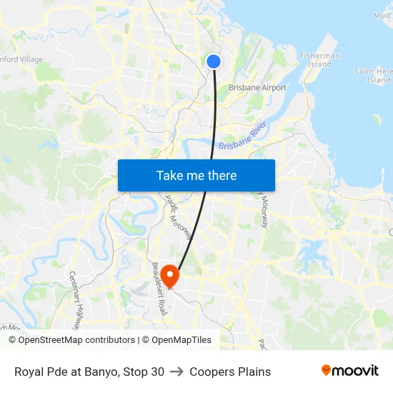 Royal Pde at Banyo, Stop 30 to Coopers Plains map