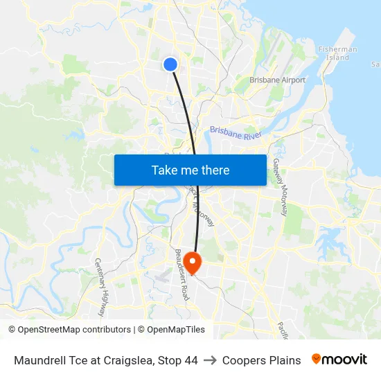 Maundrell Tce at Craigslea, Stop 44 to Coopers Plains map