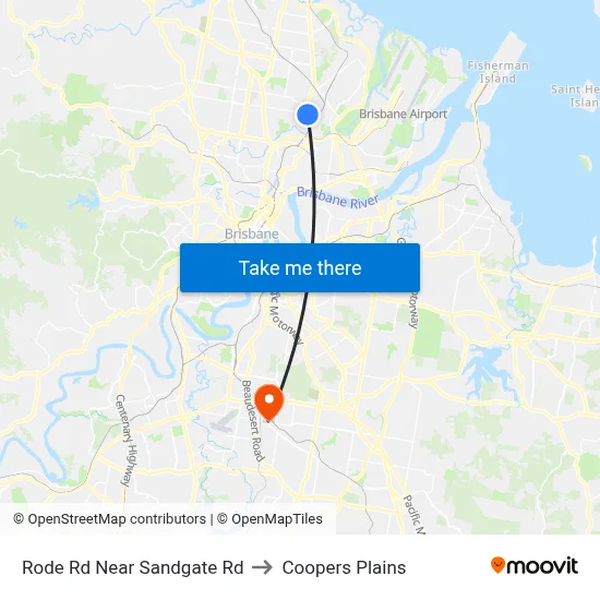 Rode Rd Near Sandgate Rd to Coopers Plains map