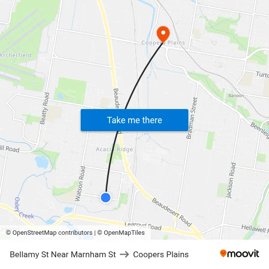 Bellamy St Near Marnham St to Coopers Plains map