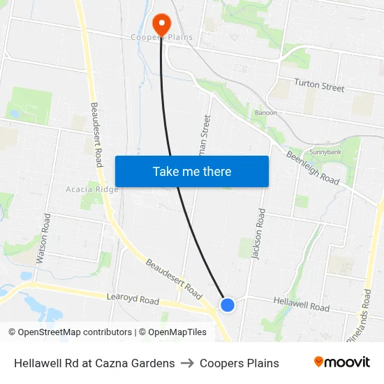 Hellawell Rd at Cazna Gardens to Coopers Plains map