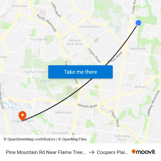 Pine Mountain Rd Near Flame Tree Cr to Coopers Plains map