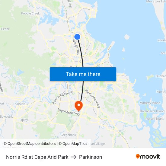 Norris Rd at Cape Arid Park to Parkinson map