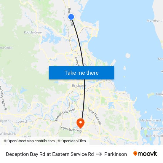 Deception Bay Rd at Eastern Service Rd to Parkinson map