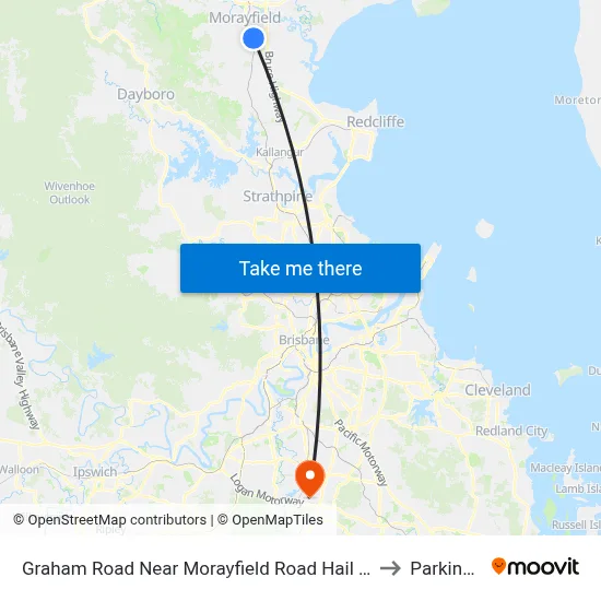 Graham Road Near Morayfield Road Hail 'N' Ride to Parkinson map
