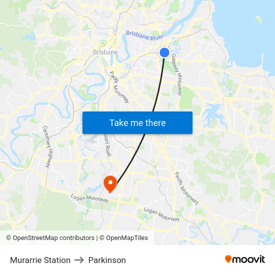 Murarrie Station to Parkinson map