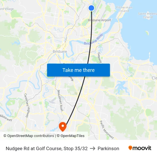 Nudgee Rd at Golf Course, Stop 35/32 to Parkinson map
