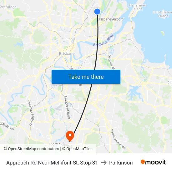 Approach Rd Near Mellifont St, Stop 31 to Parkinson map