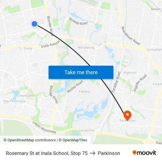 Rosemary St at Inala School, Stop 75 to Parkinson map