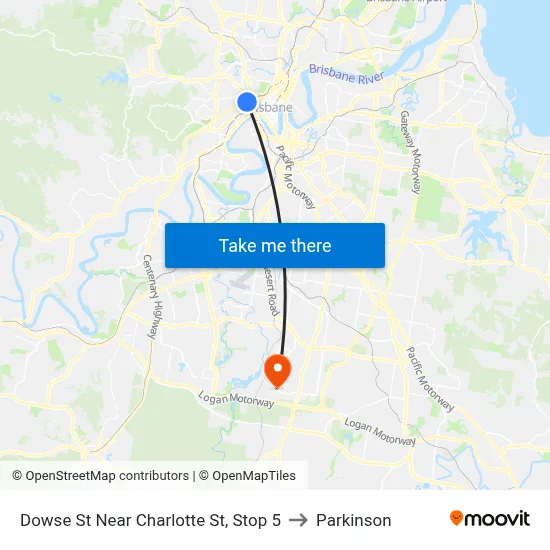 Dowse St Near Charlotte St, Stop 5 to Parkinson map
