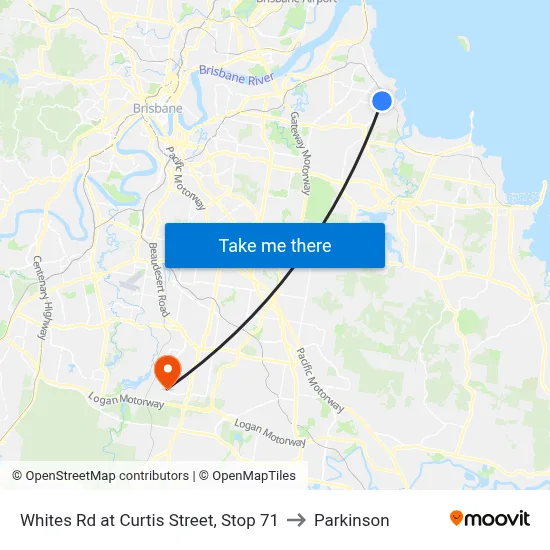 Whites Rd at Curtis Street, Stop 71 to Parkinson map