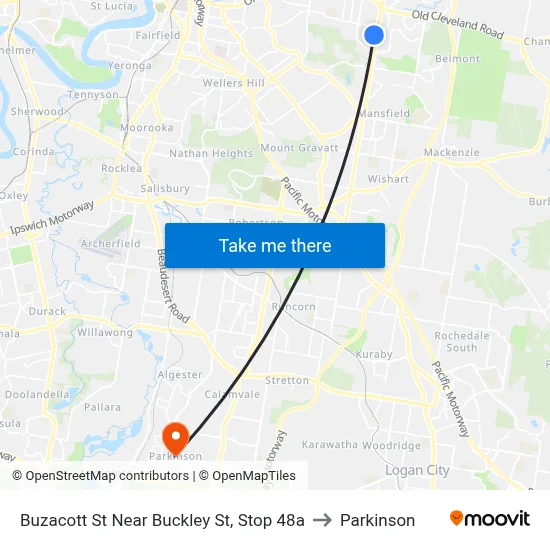 Buzacott St Near Buckley St, Stop 48a to Parkinson map