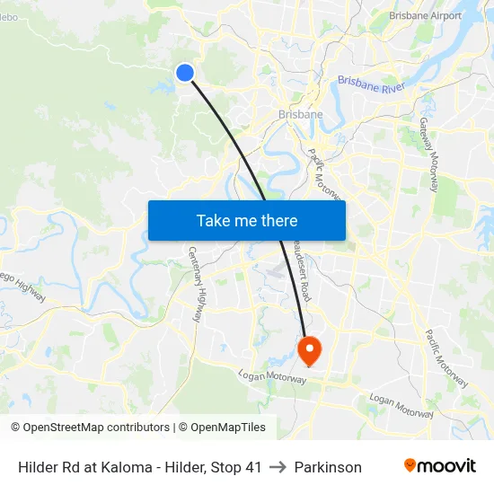 Hilder Rd at Kaloma - Hilder, Stop 41 to Parkinson map