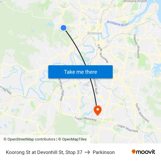 Koorong St at Devonhill St, Stop 37 to Parkinson map