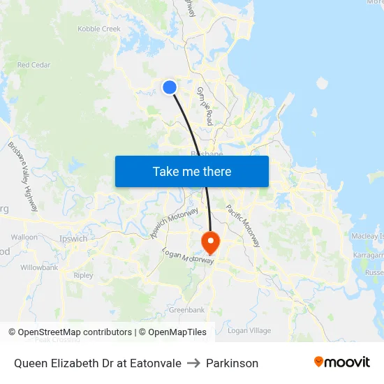Queen Elizabeth Dr at Eatonvale to Parkinson map